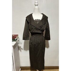 Vintage Dress 40s 50s Womens Sz S/M Carol Craig New York Coat Pin Up Flattering